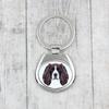 English Springer Spaniel - Geometric Keychain with a Photo and the Inscription Art-Dog