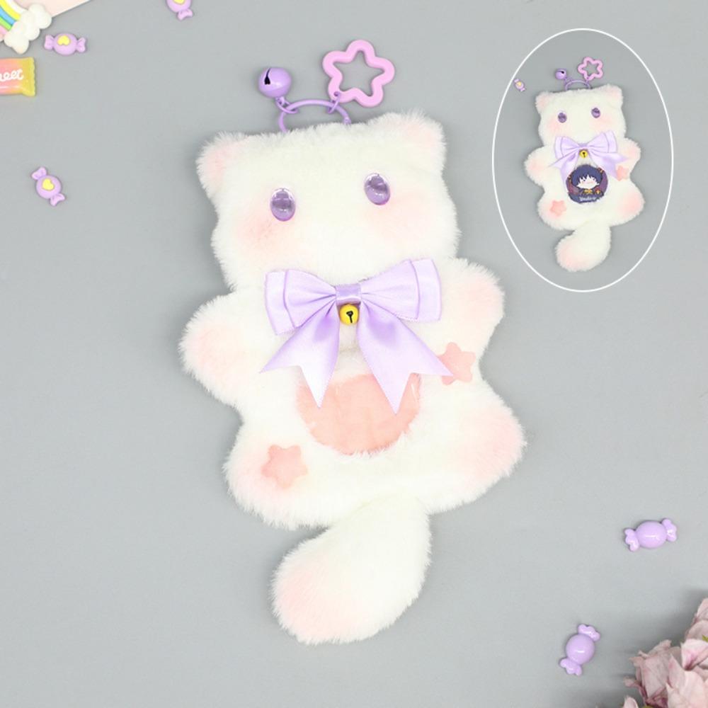 Cartoon Cat Anime Pins Display Base Plush Badge Decoration Tray Cute Badge Holder Fans Chasing