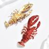 Metal Lobster Earrings Large Size Animal Drop Earrings Charm Crayfish Pendant Earrings  Casual