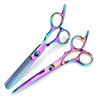 Steel 6 '' Colors Hair Cutting Scissors Set Haircut Thinning Barber Haircutting Shears Hairdresser Scissors