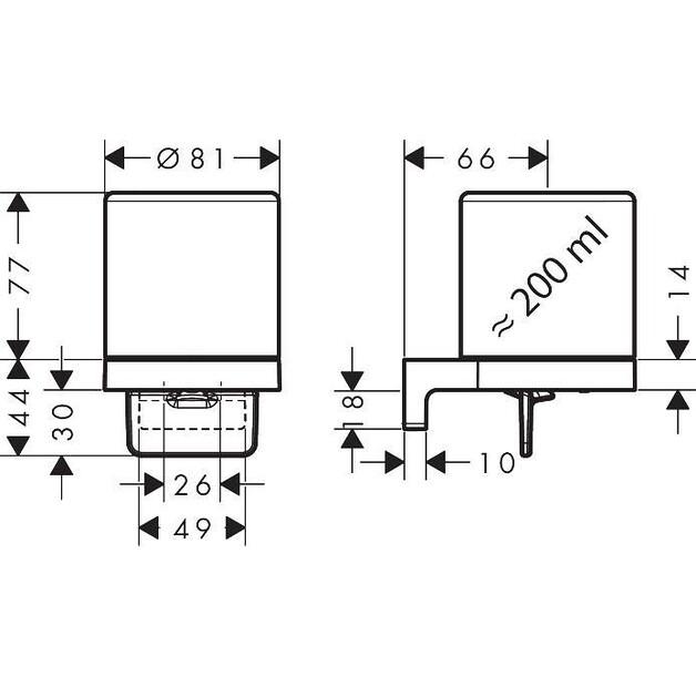 Дозатор для жидкого мыла Hansgrohe Addstoris S матовая бронза 41765140