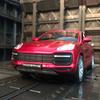 Масштаб 1/32 Сплавная машина Porsche Cayenne Turbo Литая модель Звук Свет Миниатюрная модель автомобиля Декоративные модные украшения для подарка другу