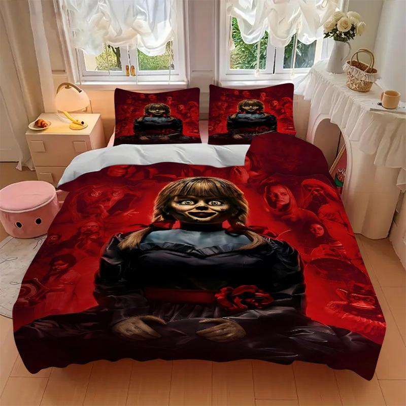 3pcs Annabelle Duvet Cover Set, 1 Duvet Cover + 2 Pillowcases (No Insert), High-Definition Print, Home & Dorm Set yy251208098