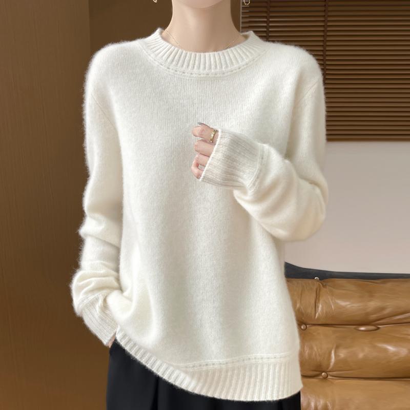 Женский кашемировый свитер Qinghe Cashmere 30% кашемир 70% шерсть Осень и Зима Пуловер Теплый и Модный