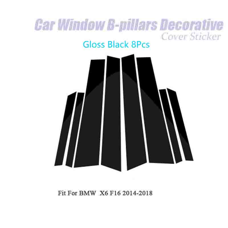 Глянцевый черный для BMW E60 E90 F30 F10 F20 F07 E70 E84 E46 X1, декоративная наклейка на окно автомобиля, средние стойки, отделка для стайлинга автомобиля