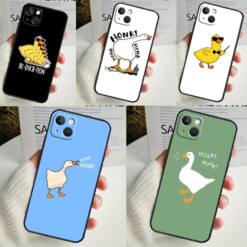 Funny Cartoon Duck Case For Oppo A80 A60 A40 A6 A5 Pro A15 A16 A17 A57 A94 A74 A54 A76 A96 A18 A38 A58 A78 A98