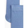 H M baMboo Viscose Blend Socks ligHt Blue