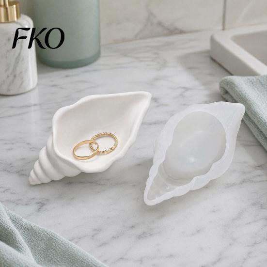 Силиконовая форма для заливки эпоксидной смолой, форма ракушки-конуса, 3D-ракушка для свечей, мыла, гипса, гибкая эпоксидная смола, формы для смолы с легким извлечением, подставка для украшений, Сделай сам
