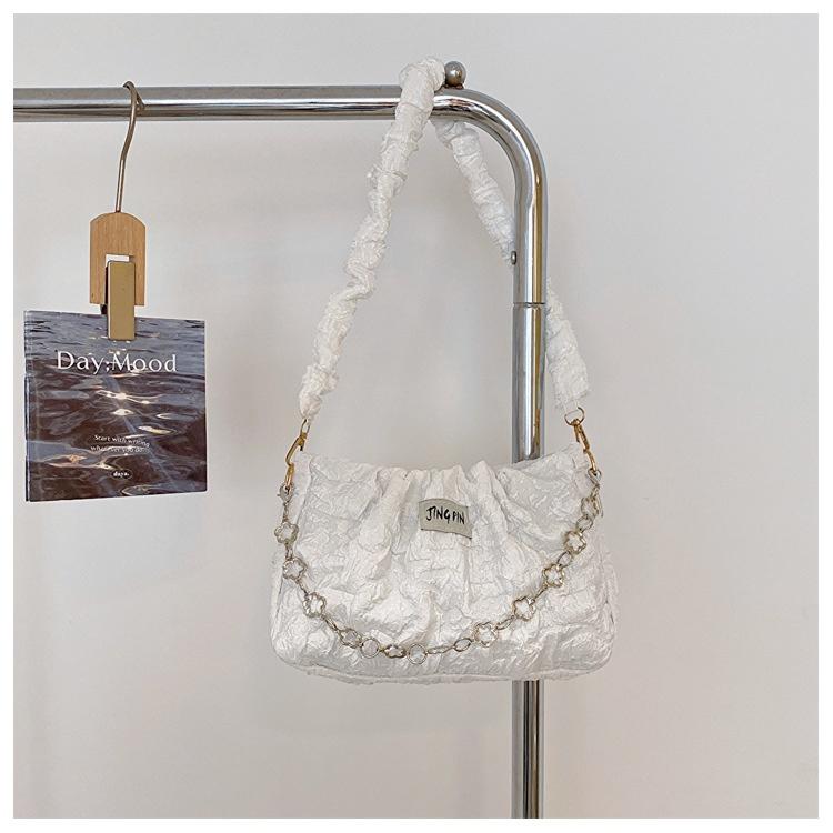 IELGY Женская плиссированная сумка подмышками, универсальная модная сумка через плечо