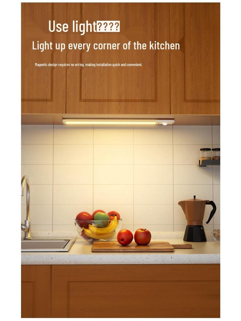 Ultra-thin LED Sensor Light: Human Motion-Activated, Self-Adhesive, Rechargeable Night Light for Cabinets and Displays