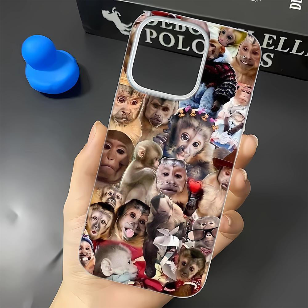 Смешные обезьяны Чехол для телефона Для iPhone 17 16 15 14 Plus 13 12 11 Pro MAX 17 Air Защитный чехол-бампер Ударопрочный чехол для телефона