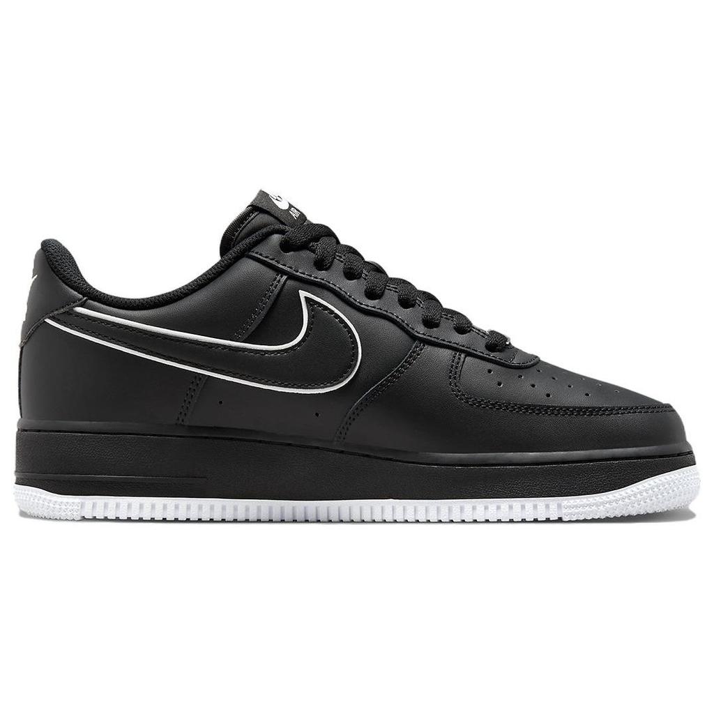 Nike Air Force 1 07 Black White Outlined Swoosh Men Sneakers DV0788-002