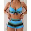 Cikini Summer Beach Women's Tie-Dye Bikini Set With Twist Front And Ruched Bottoms For Vacation