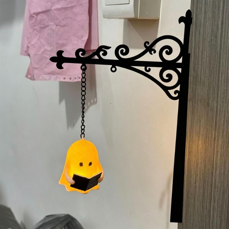 Библиотечный фонарь Декоративный свет для уголков для чтения, Призрачные подвески Подвесной светильник для книжных полок с креплением на край полки и Теплым свечением