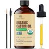 Botanical Hass Castor Oil | 100% Pure & Hexane Free | Eyebrow & Eyelash Brush Included | Castor Oil 2 Fl Oz, 1 Pack