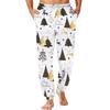 Pantalones de pijama con estampado navideño para hombre para comodidad en otoño e invierno