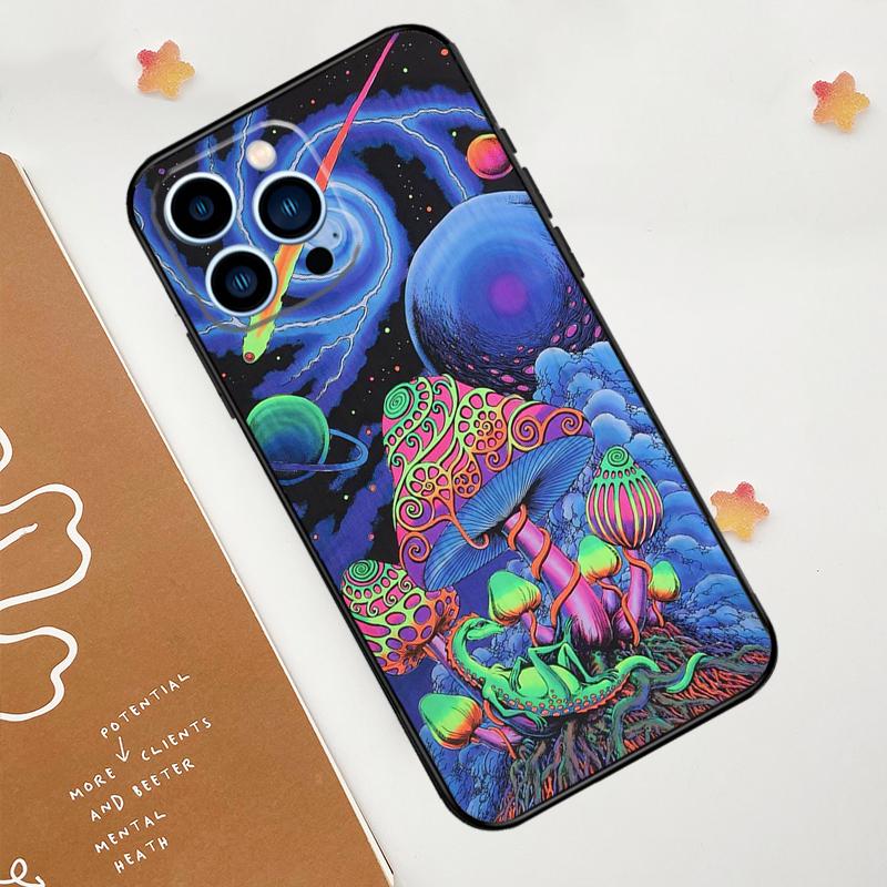 Weird Trippy Mushroom Case For iPhone 15 16 14 13 12 11 Pro Max Plus X XR XS 12 13 Mini Cover Accessories