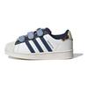 Originals Superstar Synthetic Leather Fabric Lightweight Comfortable Durable Low-Top Kids Skate Shoes Kids Sneakers White Blue IH3290
