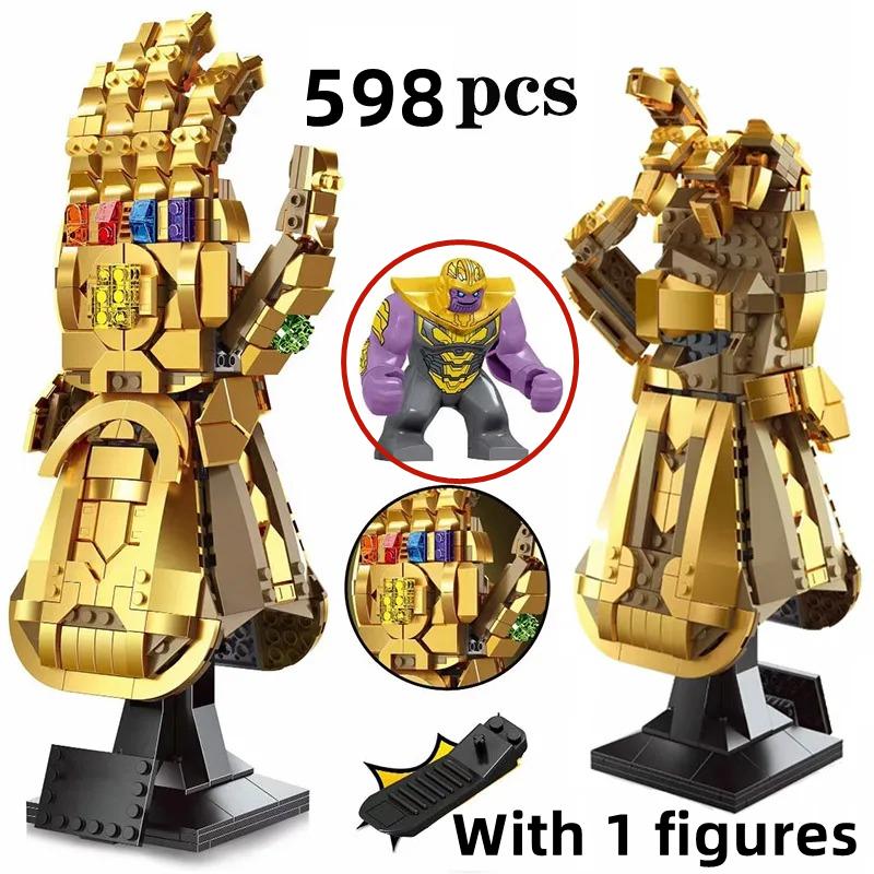598pcs Thanos Heroes Infinity Gauntlet 76191 Building Blocks Assemble Puzzle Model Toys Holiday Christmas Birthday Gifts