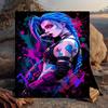 1PC Fantasy Warrior Jing Flannel Blanket Gift, Suitable for Both Men And Women, Soft Ideal for Beds And Sofa, Birthday Or Christmas Gift