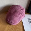 Washed Water Classic Cotton Beret Hat With Sunshade And Breathable Design