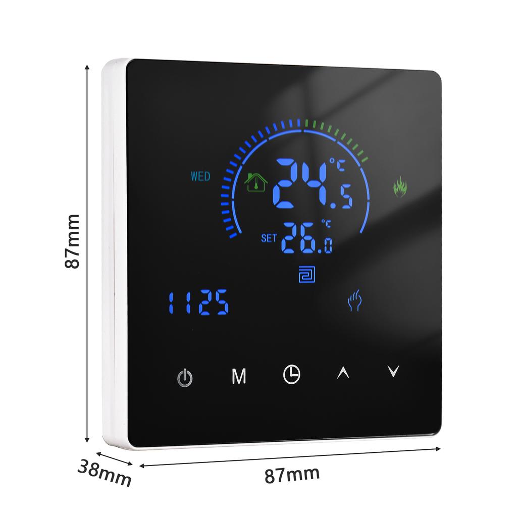 Smart Intelligent Thermostat Temperature Controller for Water Heating Equipment LCD Display Touch Button Programmable Undergroun
