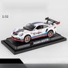 1:32 Porsche 911 GT3 RSR Версия для трека Сплав Спортивный автомобиль Литая модель Звук и Свет Детская игрушка Коллекционная Витрина Украшение Подарок