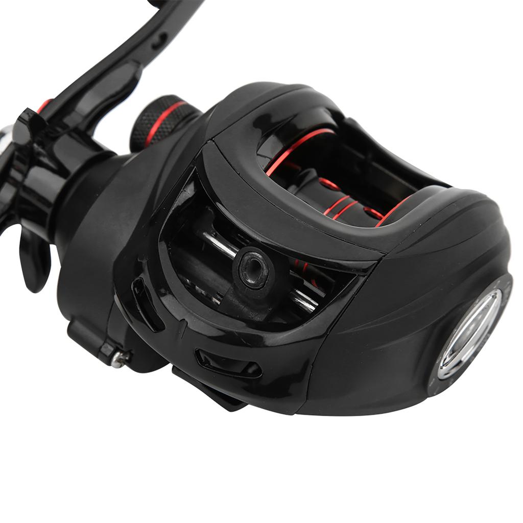 Black Red Metal Spool Magnetic Brake Fishing Casting Reel Fish Wire Wheel Tool AccessoryRight LK100R