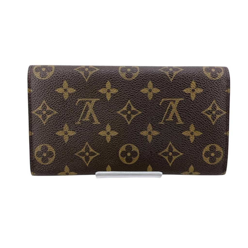 LOUIS VUITTON Monogram Porte Tresor International Long Wallet purse M61215 Used