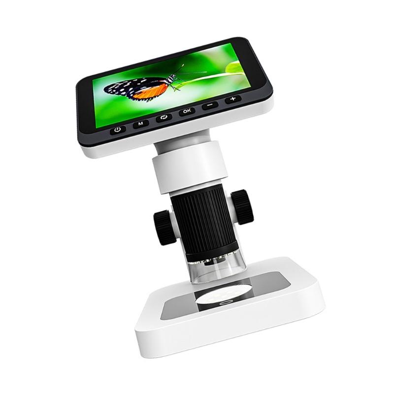 MXLA Childrens Discovery Microscope Highlighting Screen 720P Camera Triplicate Approaches And Rechargeable Battery For Play
