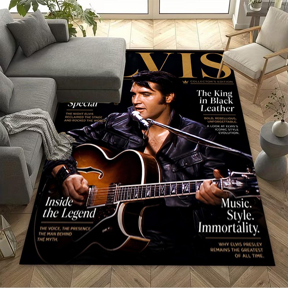 Elvis Presley's Iconic Pose Carpet Design for Decorate room Kitchen Foyer Dining Room Antislip Carpet Office home decor
