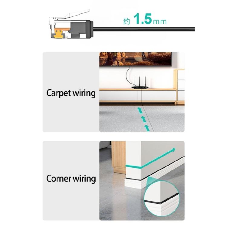 Плоский Ethernet-кабель Cat6 RJ45 Сетевой кабель для Интернета Гигабитная передача Сетевой кабель для машинного зала