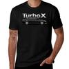 Saab 93 Turbo X Aero Illustration Black T-Shirt Vintage Graphic Tee Customs Graphic Tee Shirt Black T-shirts for Men