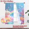 2D flat printing 2pcs Curtain Dreamy Sky Rainbow Flower Clouds Digital Printed Polyester Drapes Festive Wall Decor Use for Photo