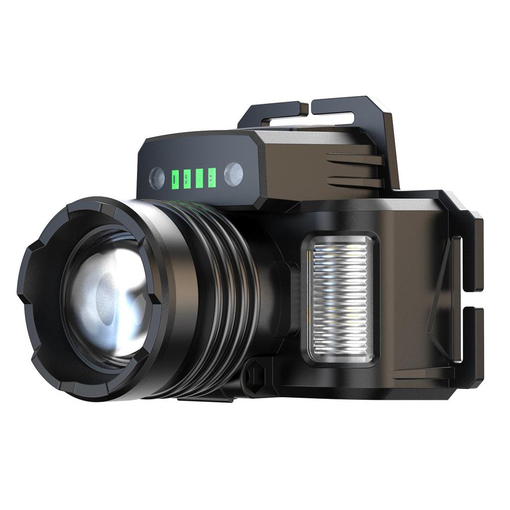 Светодиодный налобный фонарь с датчиком движения, водонепроницаемая перезаряжаемая через USB фара, масштабируемая налобная лампа, рабочий свет