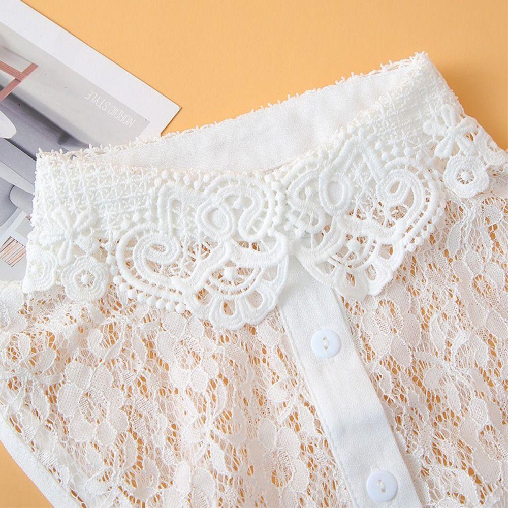 DIY Fake Collar Lace Lapel Half Shirt Adjust Clothes Ladies Cape Women Girls