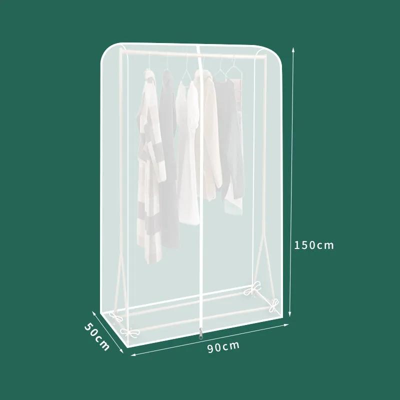 Бытовая напольная вешалка Прозрачный пылезащитный чехол PEVA Stereo Утолщенные пылезащитные чехлы Большая вместимость Чехол для хранения одежды от пыли