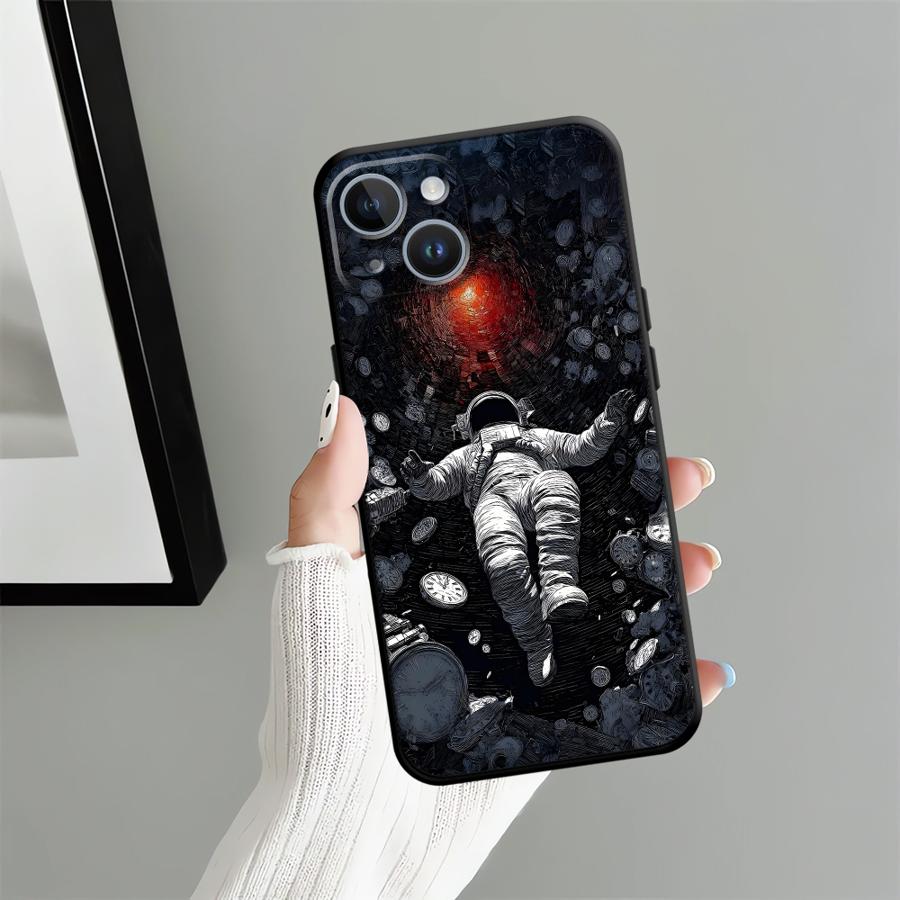 Мультяшный Космонавт Арт Funda Чехол для Телефона для Apple iPhone 17 Pro Max Air 14 13 11 16 XR XS MAX 12 15 Pro 7 8