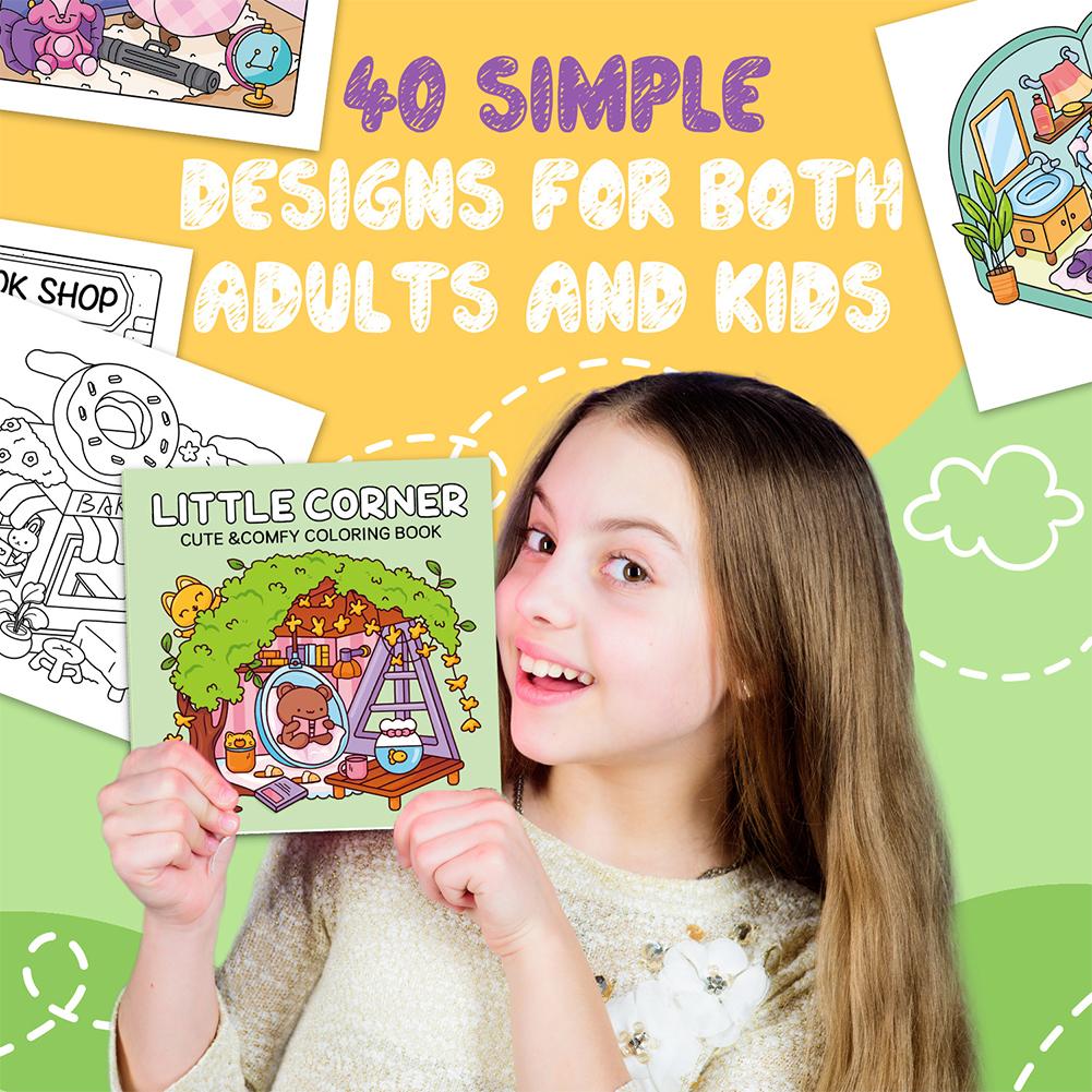 40 Sheets/Set Cartoon Interesting Graffiti Coloring Book Drawing Notebooks Drawing Book Kid Gifts For Kids Teens Relaxation