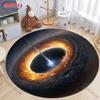 Круглый ковер с 3D HD принтом космической черной дыры, коврик для стула, прочный нескользящий придверный коврик, детский игровой коврик, ковры для гостиной и спальни