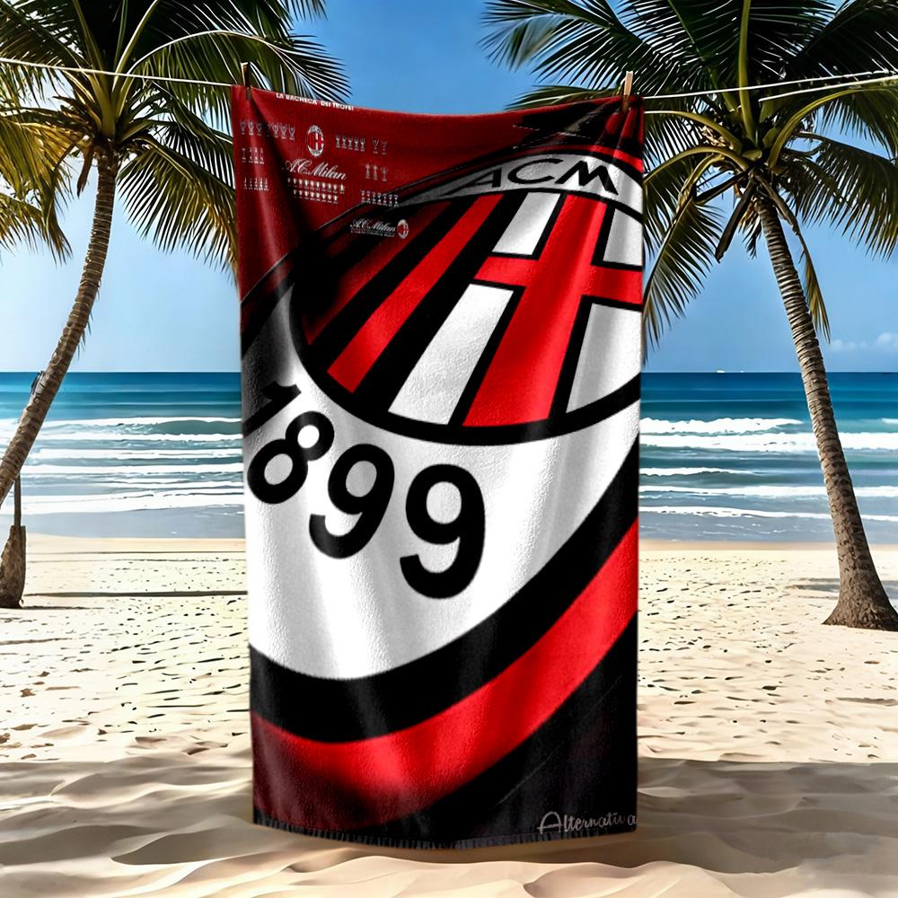 Ac Milan Beach Towel Super Soft Absorbent Comfortable Lightweight