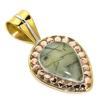 Натуральный драгоценный камень пренит, двухцветный кулон из стерлингового серебра 925 пробы, 1,50 дюйма, j5U17