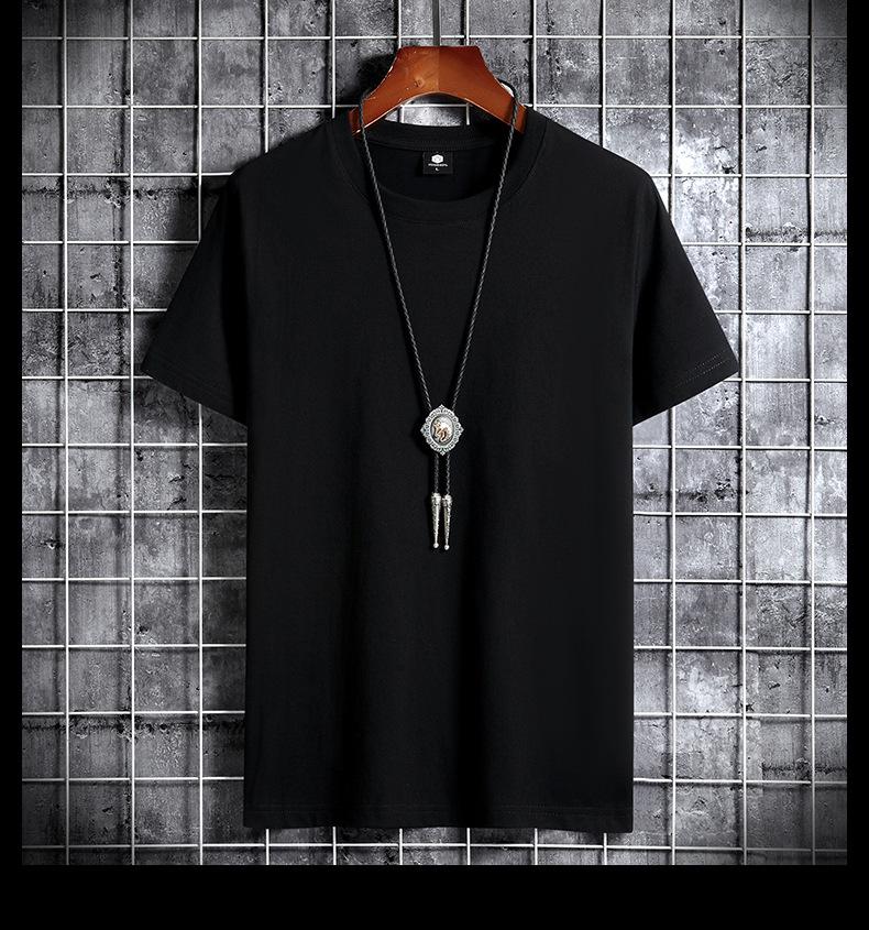Мужская модная повседневная футболка свободного кроя с круглым вырезом и коротким рукавом