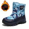 Большой|Средний|Маленький |Детские зимние сапоги для снега Теплые плюшевые Детские кроссовки Нескользкие Водонепроницаемые Хлопковые Модные ботильоны