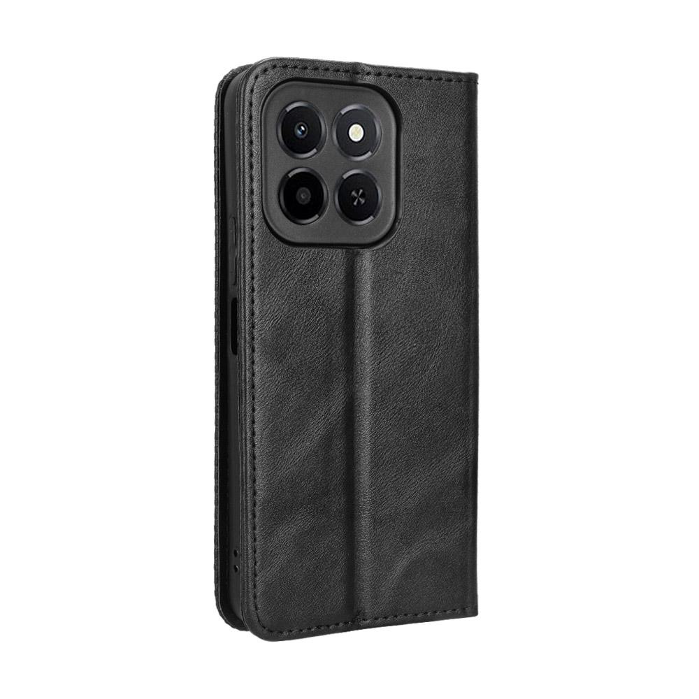 For Honor X6c 4G Leather Case Wallet Stand Retro Texture Phone Cover