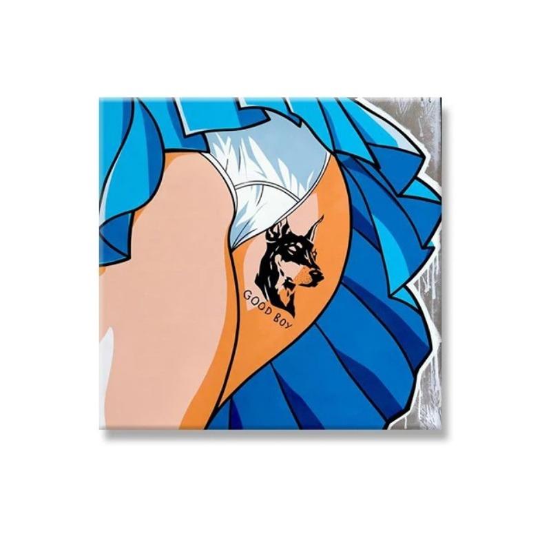 Comic Manga Girl's Butt Pictures Canvas Wall Art Posters Modern Hotel Room Home Bathroom Cartoon Wall Decor Mural Cuadros Art