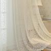 Light Luxury Gauze Curtain Living Room Balcony Bedroom Window Screen Embroidery Embroidery White Yarn Modern