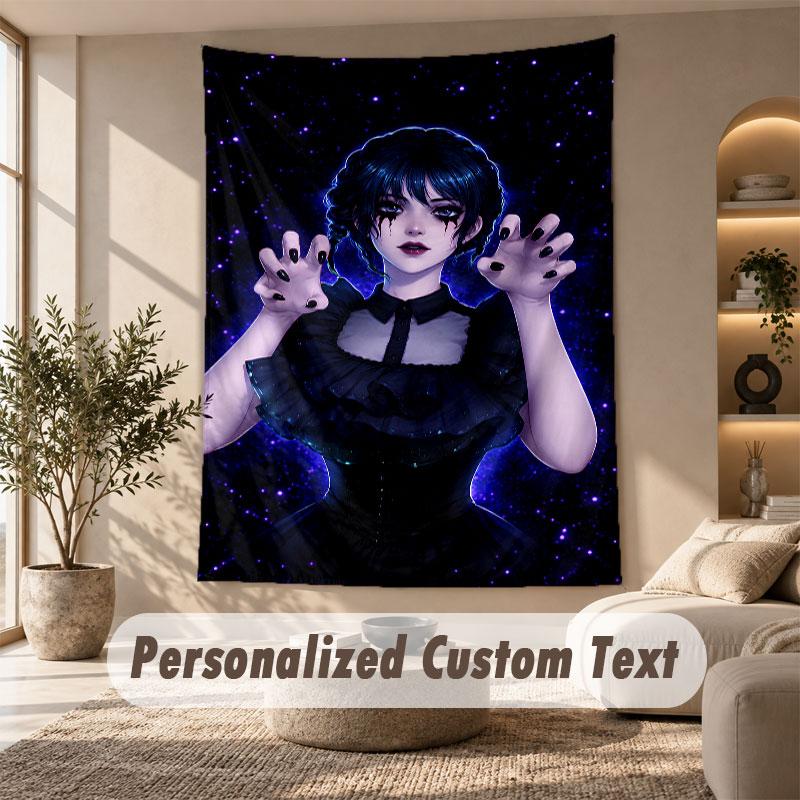 Wall Hanging Tapestry Art Cloth Bedroom Room Background DecorWednesday Addams