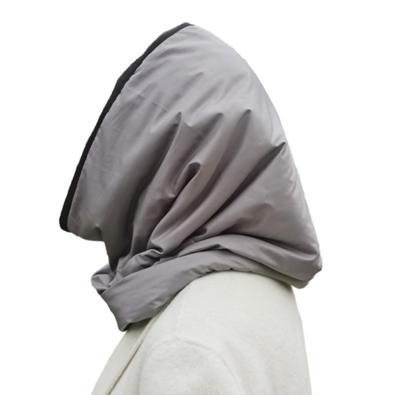 Взрослый хлопковый платок для улицы, зимний теплый стеганый головной убор, шаль с капюшоном, ветрозащитная шапка-пуховик, унисекс, повседневный головной убор