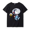 Miniso Футболка с принтом Snoopy из хлопка для мужчин и женщин, с коротким рукавом, удобная, мягкая, повседневная, дышащая, на каждый день